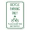 Signmission Bicycle Parking Only Please Secure Your Heavy-Gauge Aluminum Sign, 12" x 18", A-1218-24317 A-1218-24317 - alternate 1